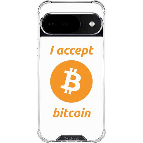 I Accept Bitcoin Google Pixel 10 Clear Case